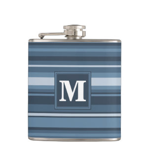 Monogram grått-blue rand fickplunta