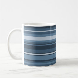 Monogram grått-blue rand kaffemugg