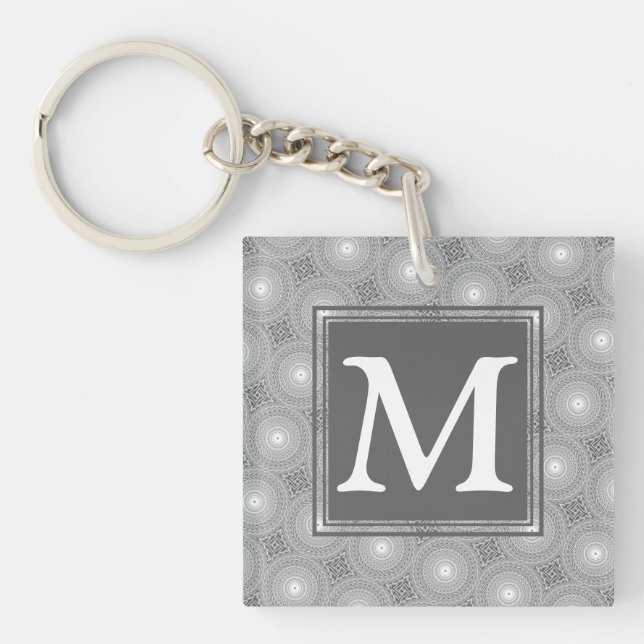 Monogram grått circles mönster (Framsidan)