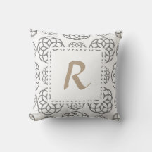 Monogram Grått Geometric Circles med Anpassningsba