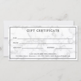 Monogram Grått Marble Business Gift-certifikat