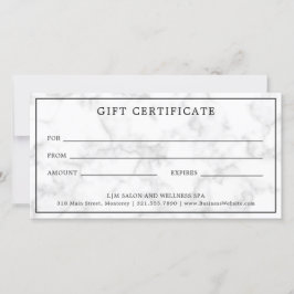 Monogram Grått Marble Business Gift-certifikat