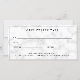 Monogram Grått Marble Business Gift-certifikat