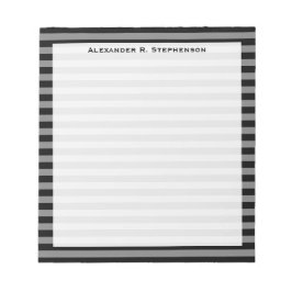 Monogram Grått och Svarta Rand Anteckningsblock