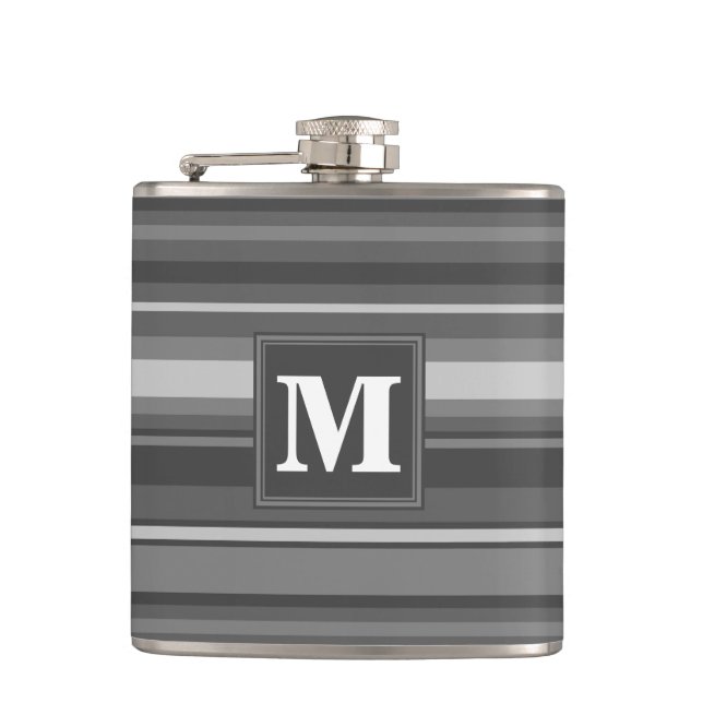 Monogram grått rand fickplunta (Framsidan)