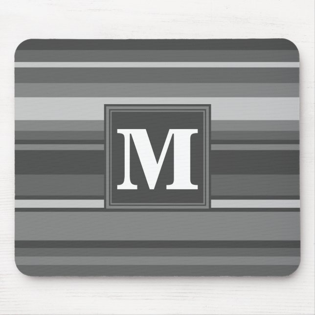 Monogram grått rand musmatta (Framsidan)