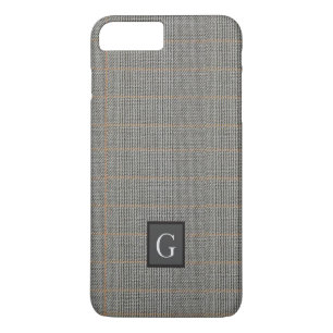 Monogram Grått Tweed Groomsman Bestman Bröllop Gif