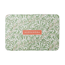 Monogram Greenery Botanical Mönster Grönt Orange