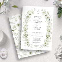 Monogram Greenery Bröllop