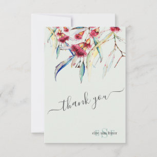 Monogram Greenery Eucalyptus Blommars Tack Kort