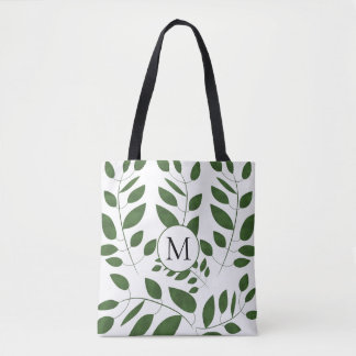 Monogram Greenery Löv Mönster Tygkasse