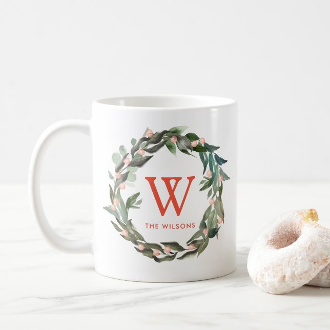 Monogram Greenery Wandejul-Helgdag Kaffemugg (Med munk)