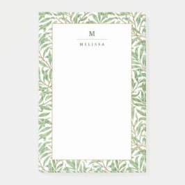 Monogram Grey Botanical Mönster William Morris Post-it Block