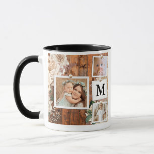 Monogram Grid Photo Collage Coffee Mugg
