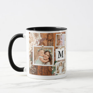 Monogram Grid Photo Collage Coffee Mugg