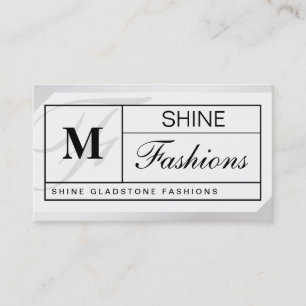 Monogram Grid Silver Visitkort