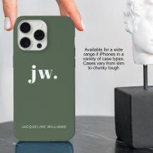 Monogram Grön Stilren Modern Minimalistisk