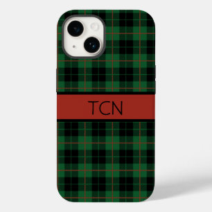 Monogram Grön Svart Röd Tartan Rutig