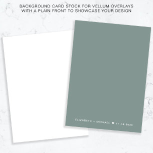Monogram - Grönt - bakgrund för Vellum Overlay Inbjudningar