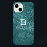 Monogram Grönt Damask Blommigt Personlig Namn<br><div class="desc">Monogram Grönt Damask Blommigt Personlig Namn iphone case har ett fuktmönster för blommigt av grönt med ett monogram och personlig namn. Anpassa genom att redigera texten i textrutan eller ta bort utan text. Designad av Evco Studio www.zazzle.com/store/evcostudio</div>