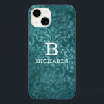 Monogram Grönt Damask Blommigt Personlig Namn<br><div class="desc">Monogram Grönt Damask Blommigt Personlig Namn iphone case har ett fuktmönster för blommigt av grönt med ett monogram och personlig namn. Anpassa genom att redigera texten i textrutan eller ta bort utan text. Designad av Evco Studio www.zazzle.com/store/evcostudio</div>