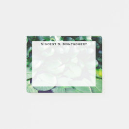 Monogram Grönt Lily Pad Pond Post-it Block