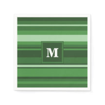 Monogram grönt rand