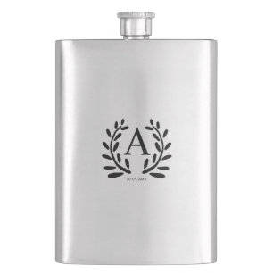 MONOGRAM GROOMSMAN ADD YEAR DATE NAMN GIFTS FICKPLUNTA
