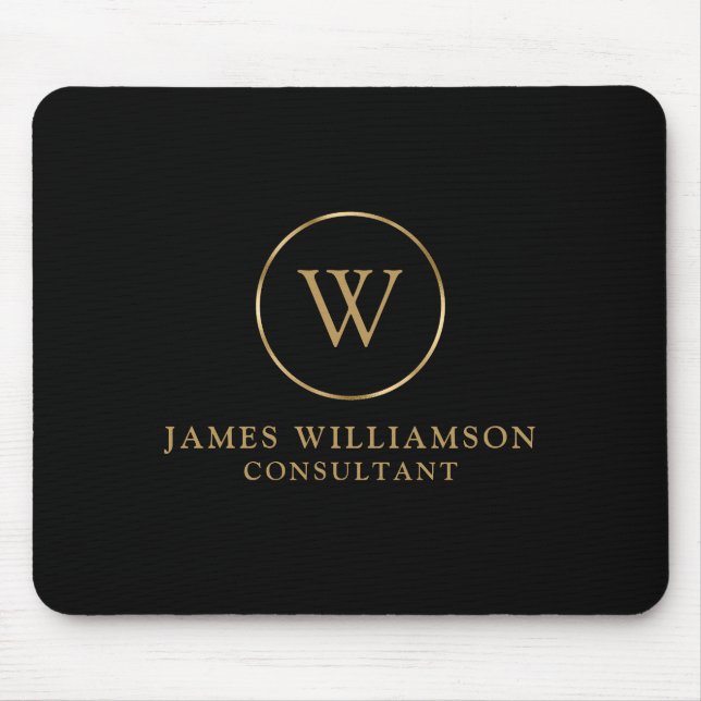 Monogram Guld Black Business Musmatta (Framsidan)