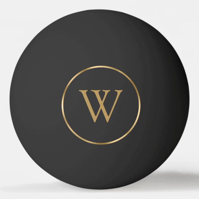 Monogram Guld Black Pingisboll (Framsidan)