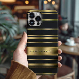 Monogram Guld & Black Rand Mönster
