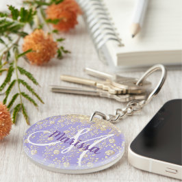 Monogram Guld Blommigt om Lavender