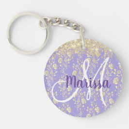 Monogram Guld Blommigt om Lavender