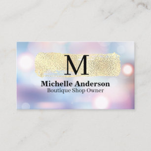 Monogram Guld Brushed Boke Visitkort