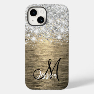 Monogram guld Brushed Metall Silver Glitter