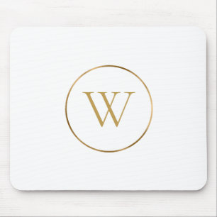 Monogram Guld Chic Trendig vit Musmatta