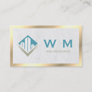 Monogram guld Egendom Visitkort