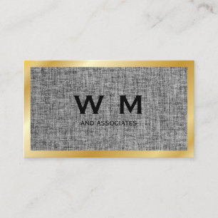 Monogram GULD Fabriksmaterial Visitkort