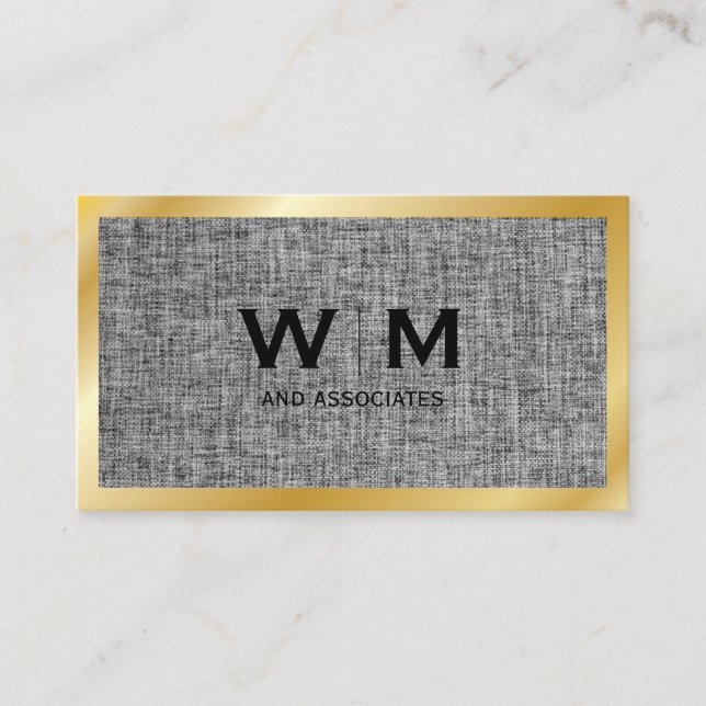 Monogram | GULD | Fabriksmaterial Visitkort (Framsida)