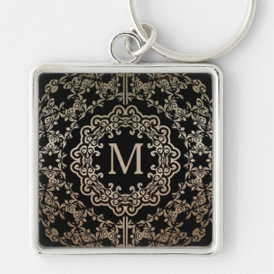 Monogram Guld Filigree Motif Nyckelring