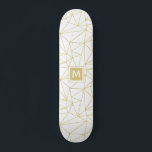 Monogram Guld Geometric Abstrakt Mönster Mini Skateboard Bräda 18,5 Cm<br><div class="desc">Den här moderna designen har en geometrisk abstrakt för coola och trendig med personligens monogram. Anpassa genom att redigera texten i textrutan #skateboarding #skate #skateboard #skatelife #sk #skateboardingiskul #skater #skatepark #skateshop #skateeverydamnday #skateeverydamnday #skateboarder #skateboarder #skateboard #skating #life #trendig #coola #personlig presenter #guld #monogram #monogrammet</div>