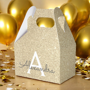 Monogram guld Glitter & Gnistra Presentaskar