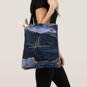 Monogram Guld Glitter Tygkasse