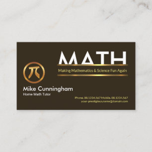 Monogram Guld Gräns placerad matematiklärare Visitkort