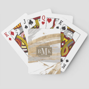 Monogram GULD & GRÅTT Casinokort