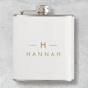 Monogram Guld Grått Modern Elegant med minimalis Fickplunta