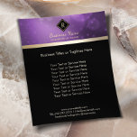 Monogram Guld initial Logotyp Modern Black & Lila Flygblad<br><div class="desc">Den första Logotypen i Monogram Guld Modern Black & Lila Brochures.</div>