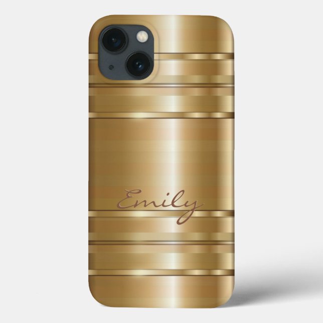 Monogram Guld och koppar Rand Mönster 2 Monogram (Baksida)