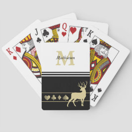 Monogram Guld Silhouette Buck Hjort Casinokort