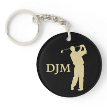 Monogram Guld Silhouette Golfer